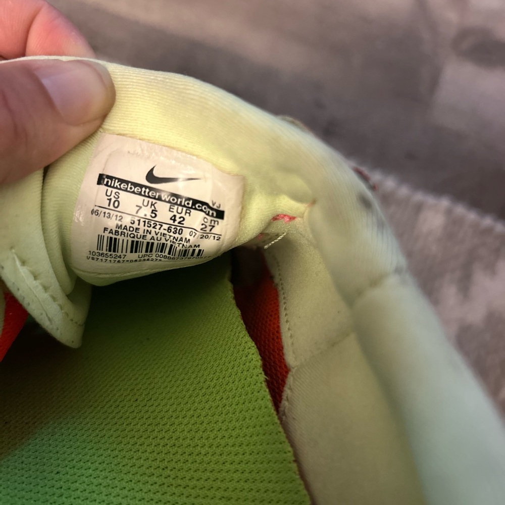 Nike Orange & Lime Low-Top Running Sneakers - Picture 6 of 6
